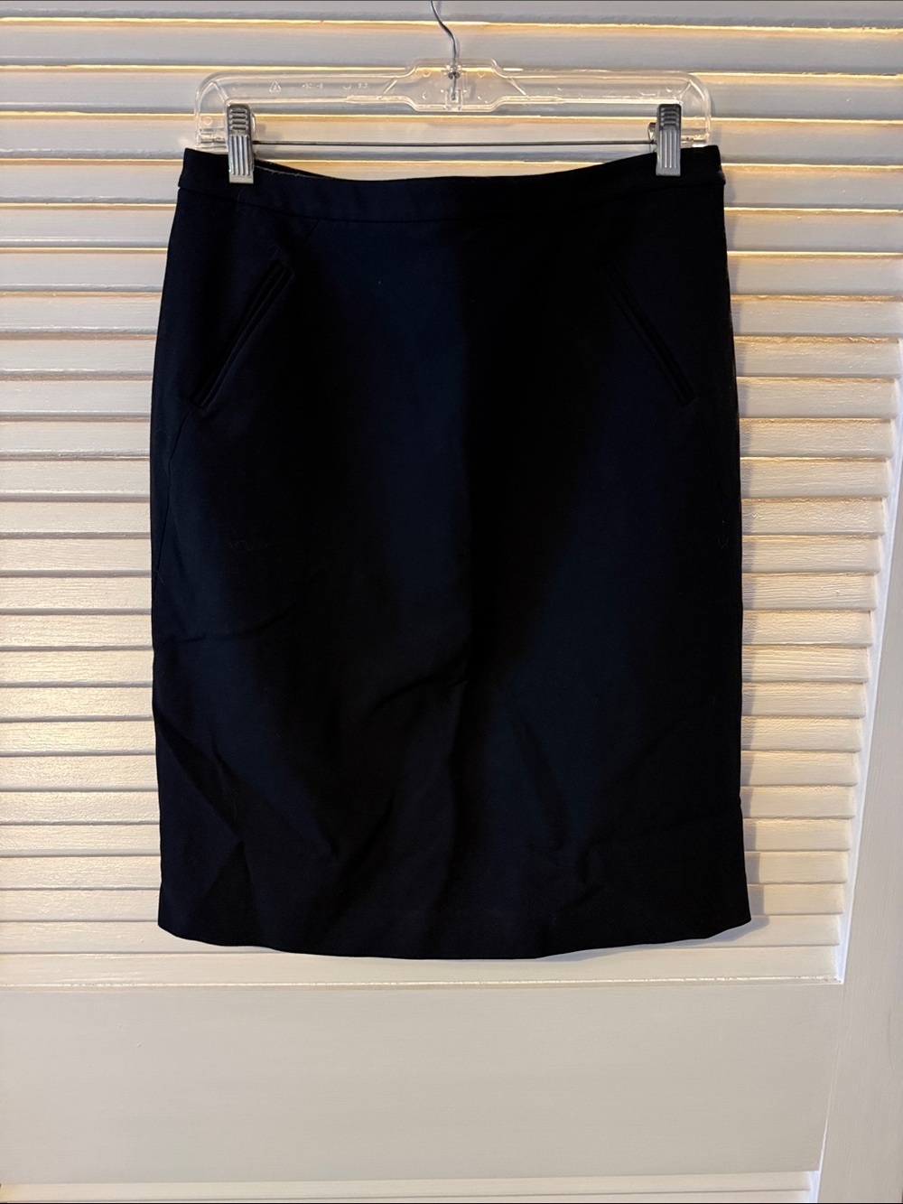 LOFT Black Pencil Skirt with Subtle Pocket Detail